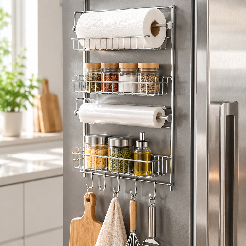 Refrigerator-Side Storage Rack