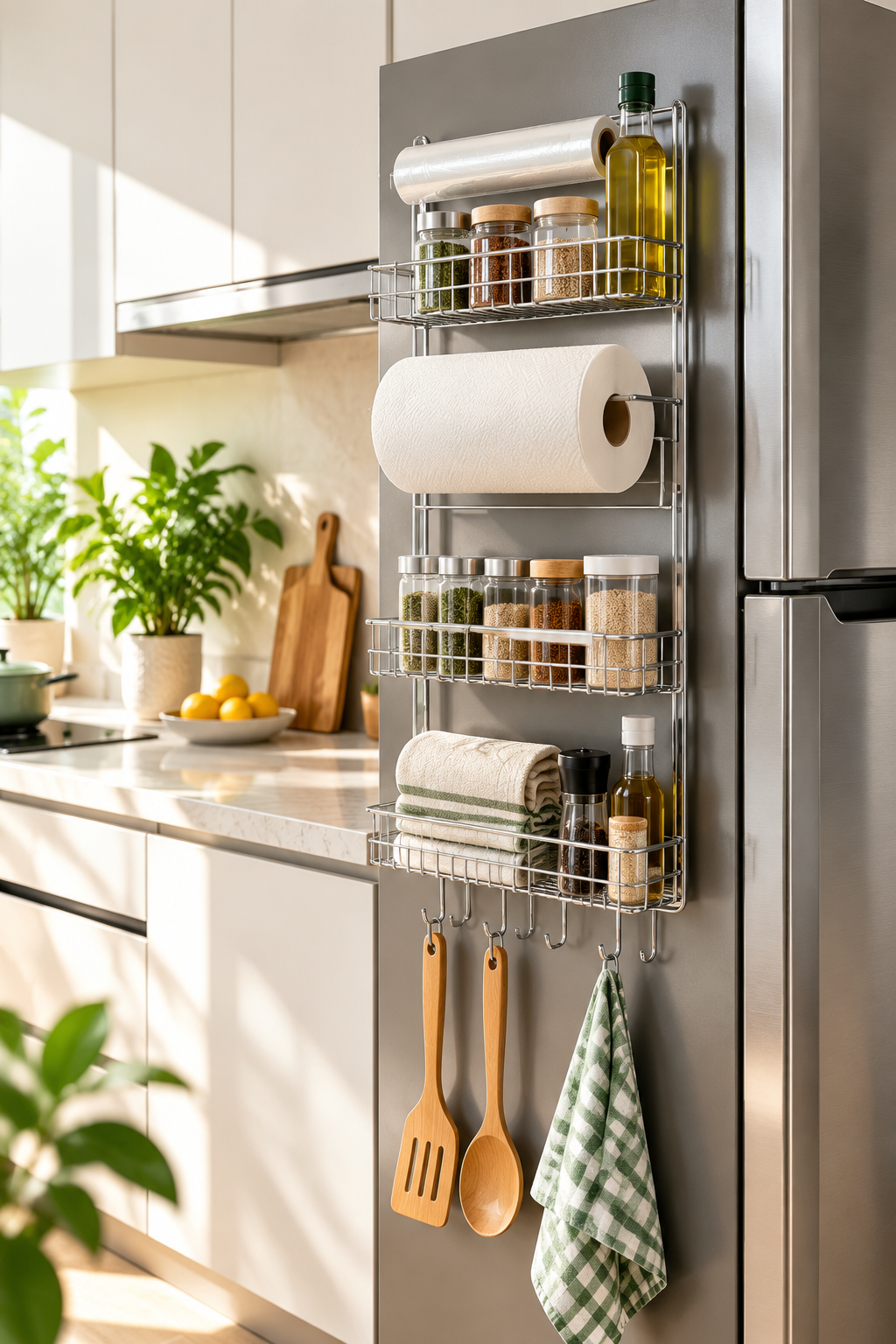 Refrigerator-Side Storage Rack