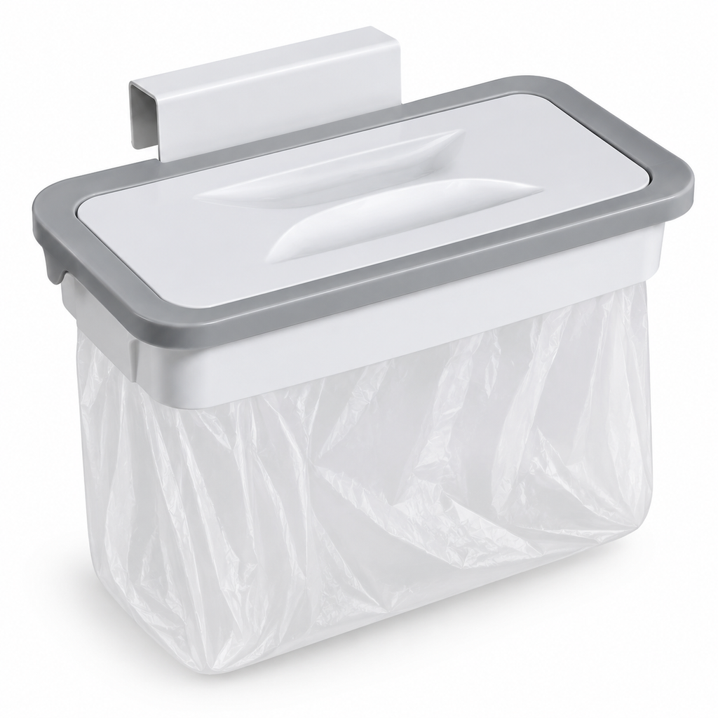 Cabinet-Mounted Trash Bag Holder