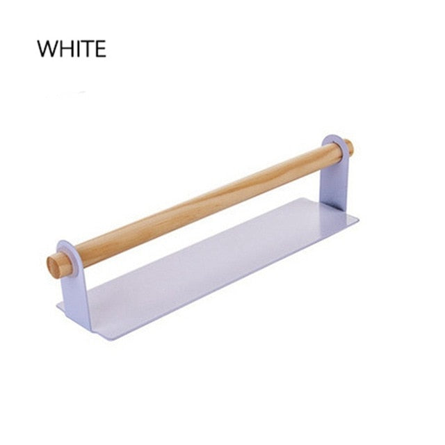Wall-Mounted Metal and Wood Kitchen Holder