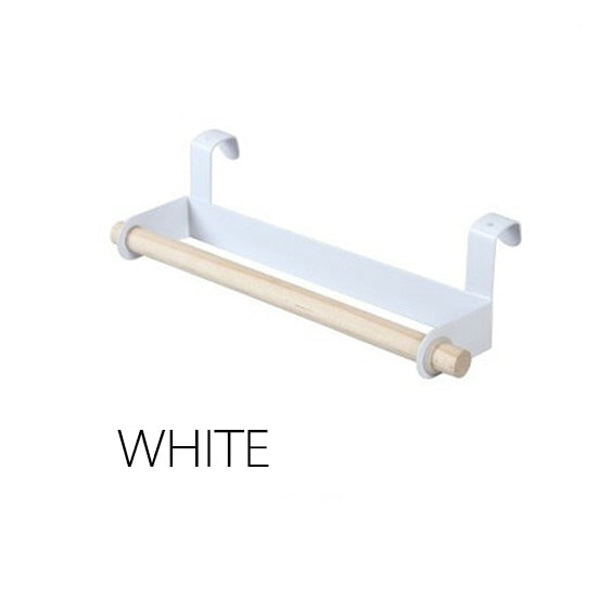Wall-Mounted Metal and Wood Kitchen Holder