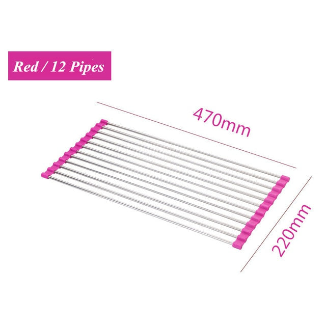 Roll-Up Sink Drying Rack